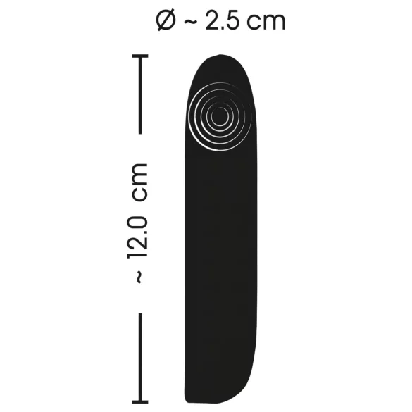 Smile - uppladdningsbar minivibrator - vattentät - svart