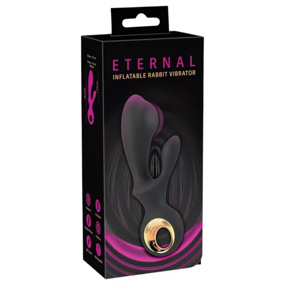 Eternal - vibrator med uppblåsbar klitorisstimulans - svart