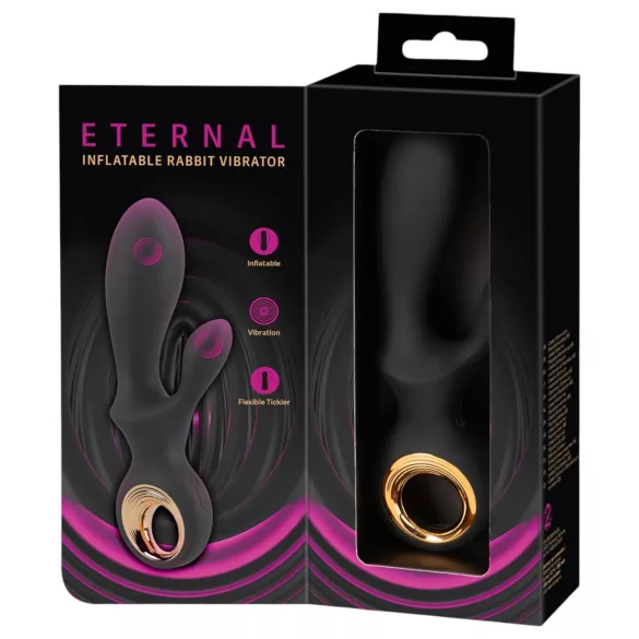 Eternal - vibrator med uppblåsbar klitorisstimulans - svart