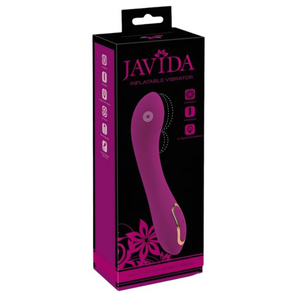 Javida - vibrator med två pumpbara zoner - lila