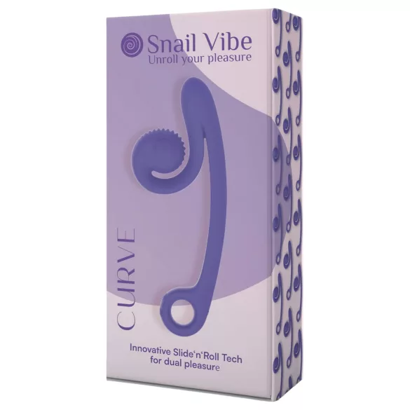 Snail Vibe Curve - vibrator med klitorisstimulator - 2i1 - lila