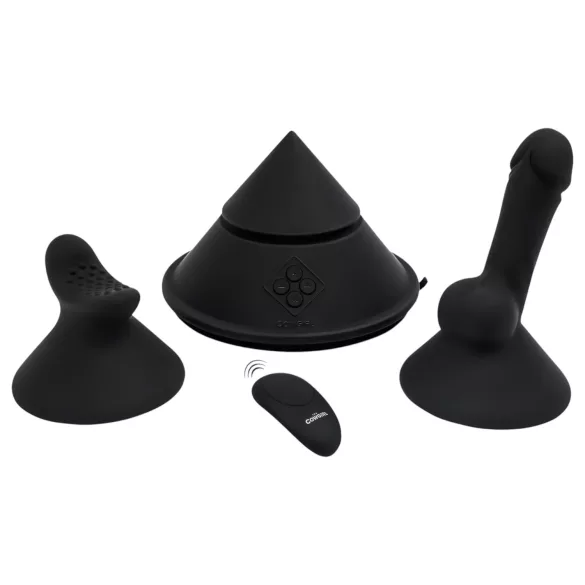The Cowgirl Cone - appstyrd premium-sexmaskin - med 2 utbytbara tillbehör, 20 vibrationslägen (svart)
