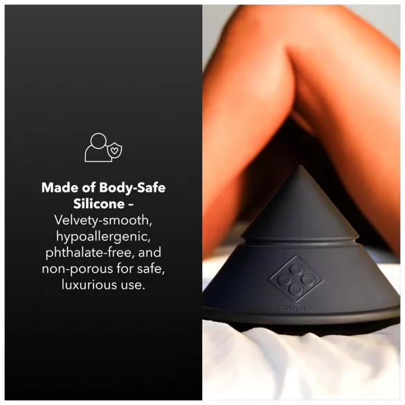 The Cowgirl Cone - appstyrd premium-sexmaskin - med 2 utbytbara tillbehör, 20 vibrationslägen (svart)