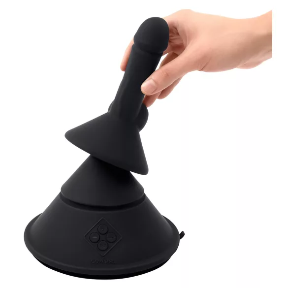 The Cowgirl Cone - appstyrd premium-sexmaskin - med 2 utbytbara tillbehör, 20 vibrationslägen (svart)