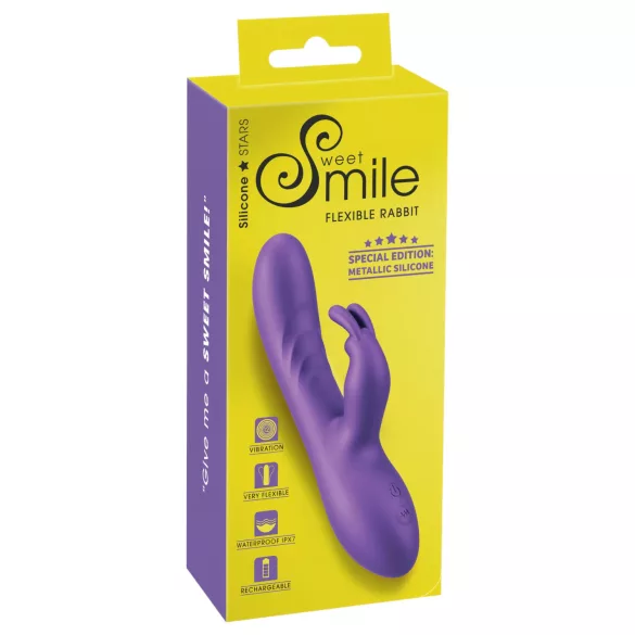 Smile - rabbitvibrator med klitorisstimulator - lila