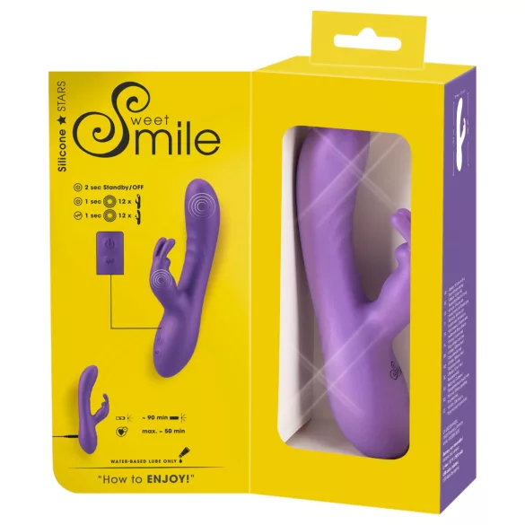 Smile - rabbitvibrator med klitorisstimulator - lila
