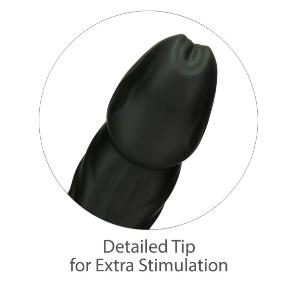 Naked Addiction - realistisk vibrator med rotation och stöt - svart