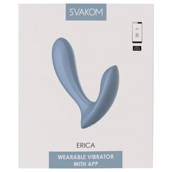Svakom Erica - bärbar vibrator - fjärrstyrd - blå
