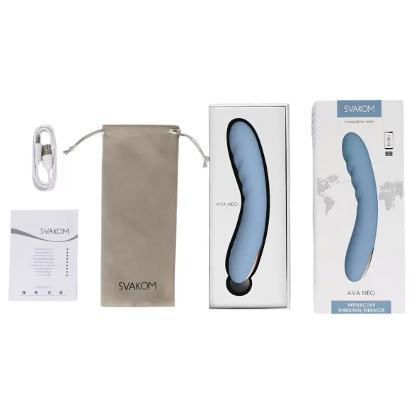 Svakom Ava Neo - Appstyrd stötsvibrator (blå)