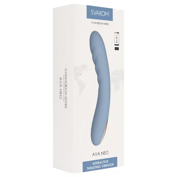 Svakom Ava Neo - Appstyrd stötsvibrator (blå)