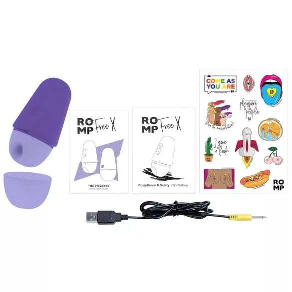ROMP Free X - uppladdningsbar lufttryck vibrator för klitoris - lila