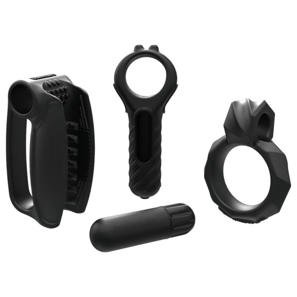 Bathmate Vibe Endurance - onanisett och penisring (svart)