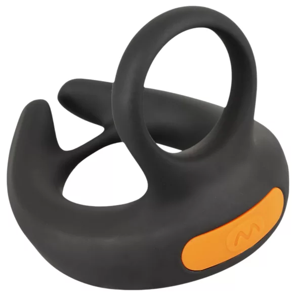 Rebel - vibrerande penisring och pungvibrator - svart