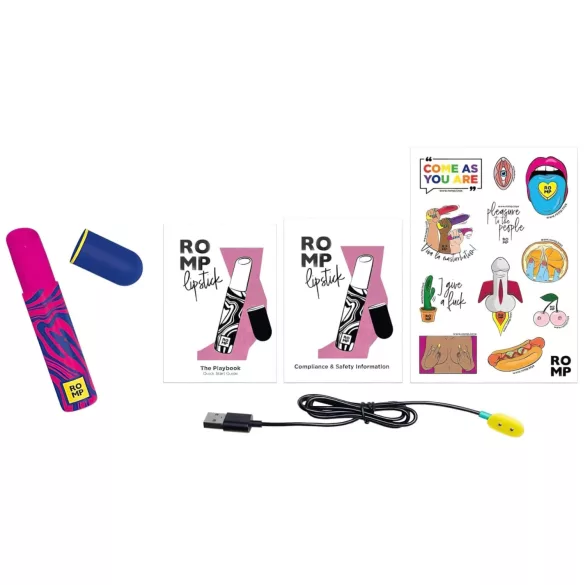 ROMP Lipstick - luftvibrator för klitoris - uppladdningsbar - rosa