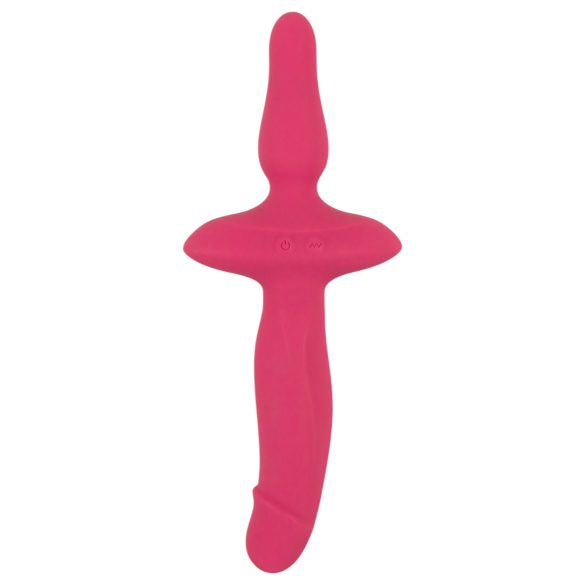 Couples Choice - vibrator och analplugg 2-i-1 - silikon rosa