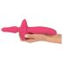 Couples Choice - vibrator och analplugg 2-i-1 - silikon rosa