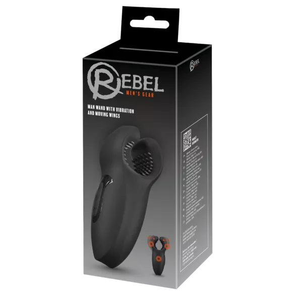 Rebel - rörlig, vibrerande ollonvibrator (svart)
