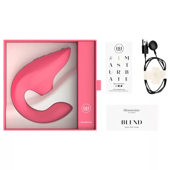 Womanizer Blend - G-punktvibrator och klitorisstimulator (korall)