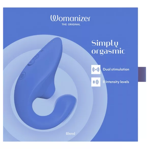 Womanizer Blend - G-punktsvibrator och klitorisstimulator (blå)