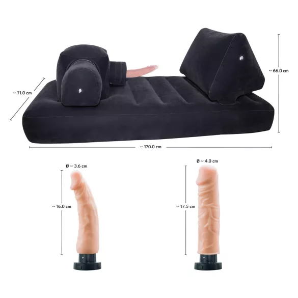 You2Toys Velvet Luxury - sexmaskin med inbyggd säng (svart)