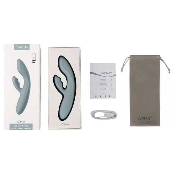 Svakom Chika - App-styrd vibrator med klitorisstimulator (grå)