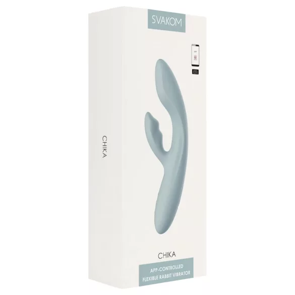 Svakom Chika - App-styrd vibrator med klitorisstimulator (grå)
