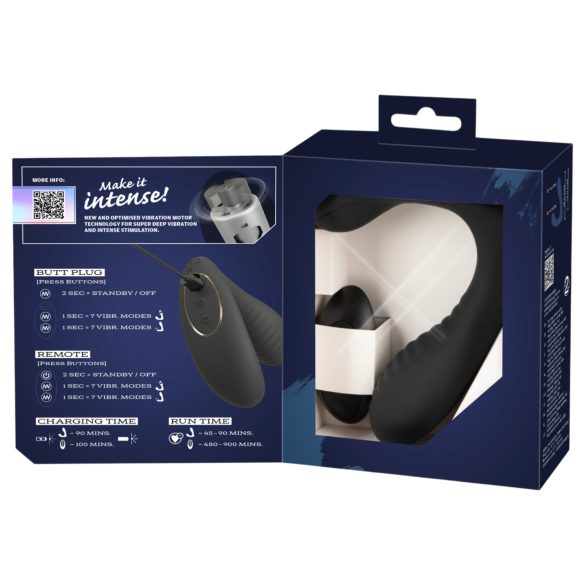 Intense - prostatavibrator med fjärrkontroll (svart)