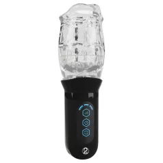   Stroker - masturbator med vibration och rotation - genomskinlig