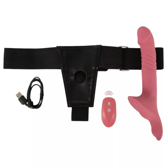 You2Toys - strap-on vibrator set - röd