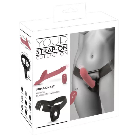 You2Toys - strap-on vibrator set - röd