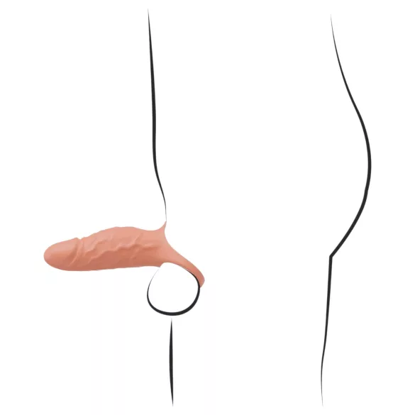 Realistixxx - penishylsa med penisring och vibration - natur
