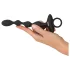 Anos - 2-motorig anal vibrator med rörliga kulor (svart)