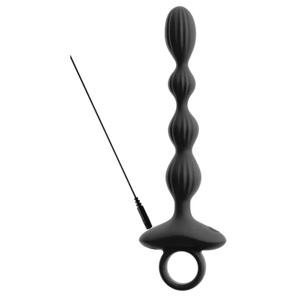 Anos - 2-motorig anal vibrator med rörliga kulor (svart)