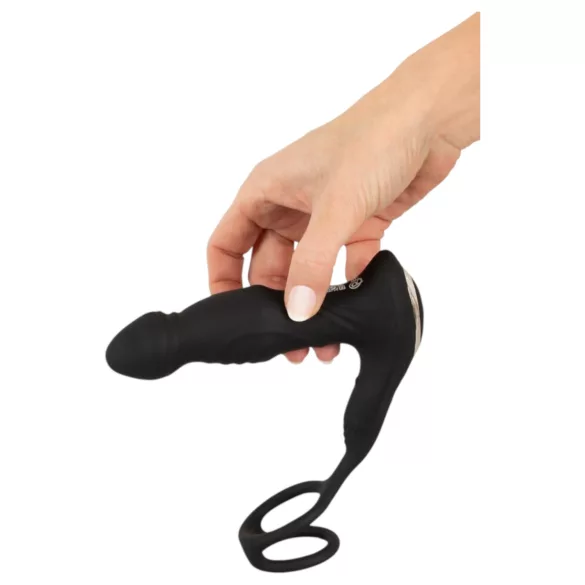 Rebel - prostata vibrator med stötfunktion - svart