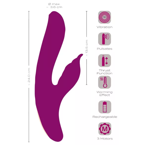 Javida - G-punkt och klitorisstimulator vibrator 4-i-1 lila