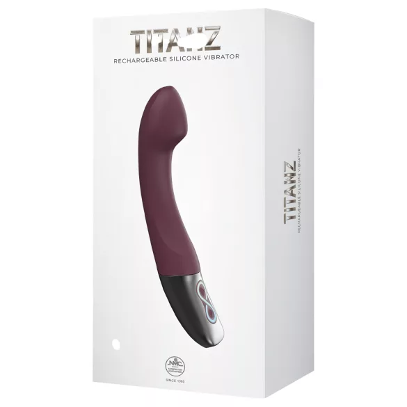 Excellent Power Titanz - uppladdningsbar G-punktsvibrator (vinröd)