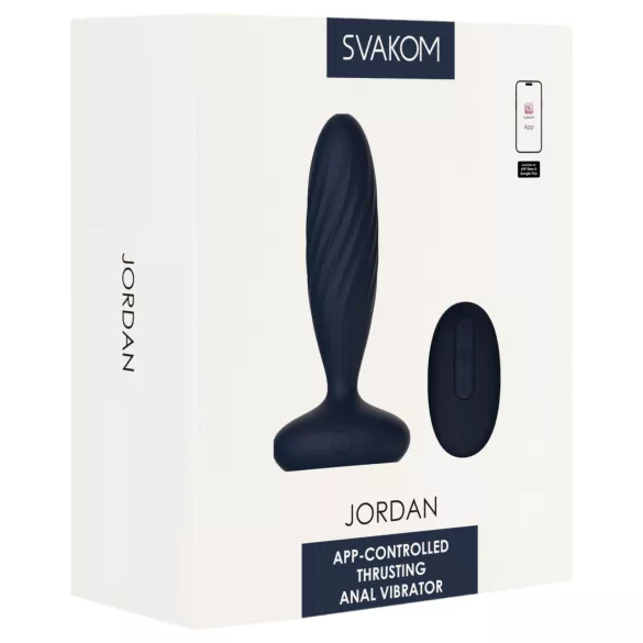 Svakom Jordan - App-styrd analvibrator (blå)
