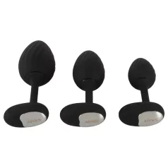 ANOS - vibratorisk analpluggset - svart