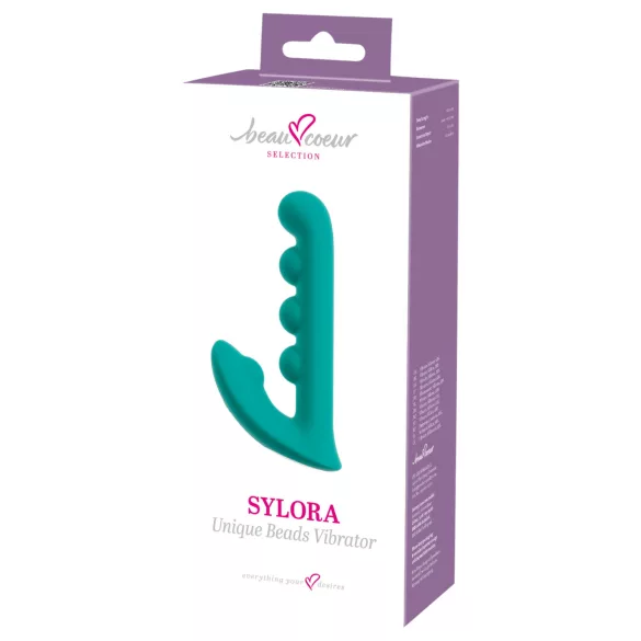 Beau Coeur Sylora - pärlbesatt 2-i-1 vibrator (grön)