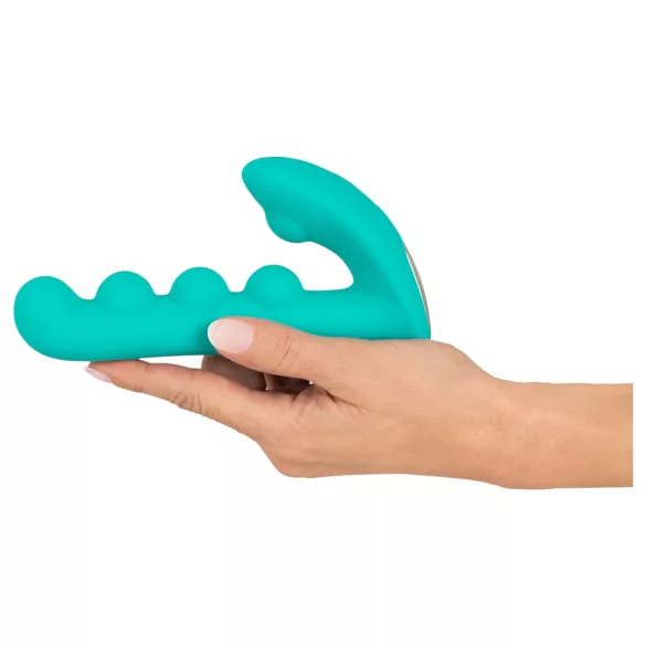 Beau Coeur Sylora - pärlbesatt 2-i-1 vibrator (grön)