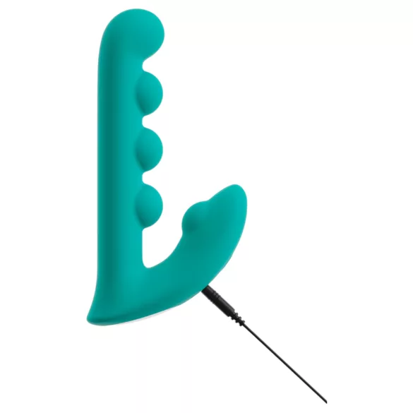 Beau Coeur Sylora - pärlbesatt 2-i-1 vibrator (grön)
