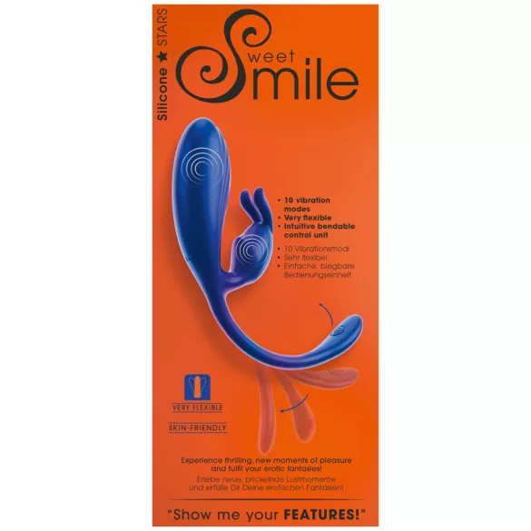 Smile - G-punkts- och klitorisstimulator vibrator - blå