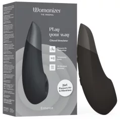   Womanizer Enhance 2-i-1 luftvågsklitorisstimulator + vibrator (svart)