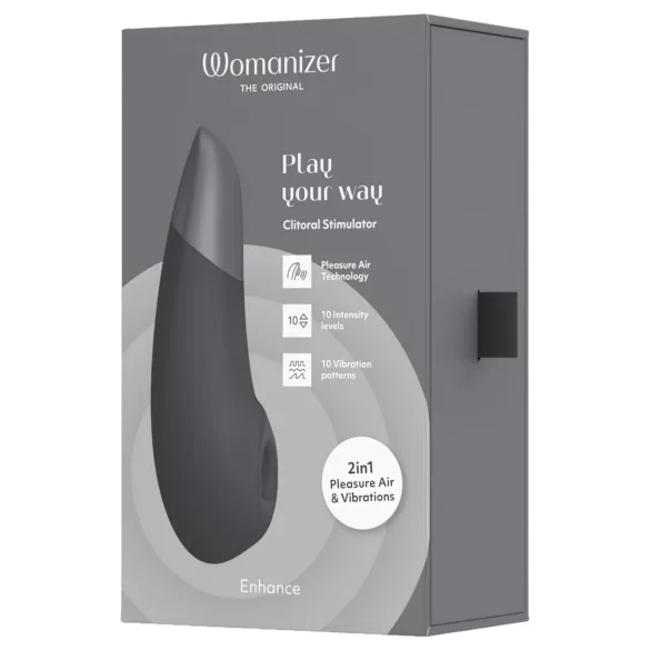 Womanizer Enhance 2-i-1 luftvågsklitorisstimulator + vibrator (svart)