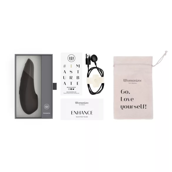 Womanizer Enhance 2-i-1 luftvågsklitorisstimulator + vibrator (svart)