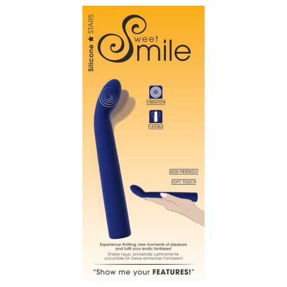 Smile - G-punktvibrator böjd - blå