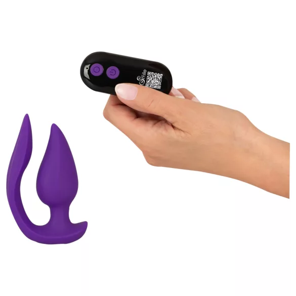 Smile - dubbel analvibrator och klitorisstimulator - lila