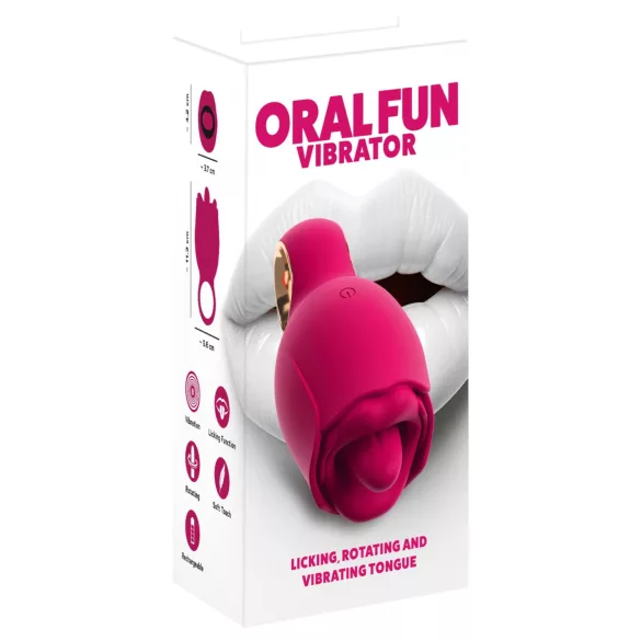 You2Toys Oral Fun - tungformad klitorisstimulator vibrator (rosa)
