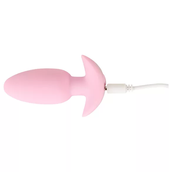 Cuties Mini - analplugg med vibration - silikon rosa