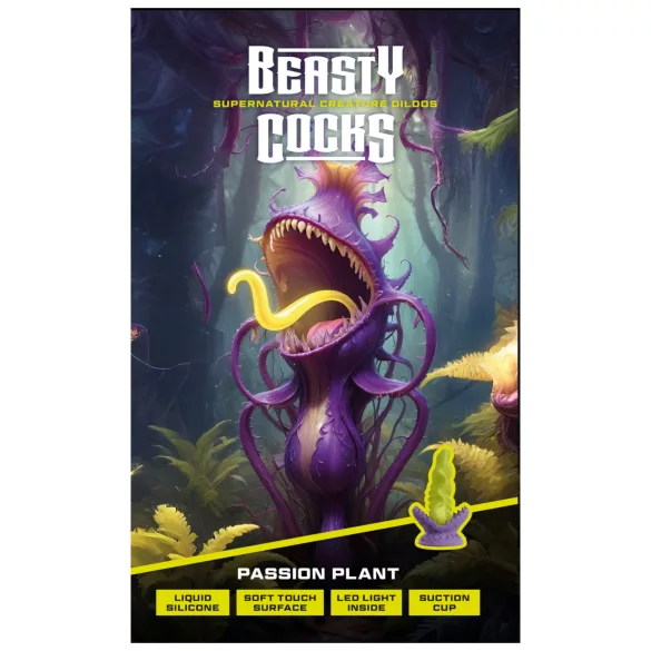 Beasty Cocks - dildo med ljuseffekt - självlysande - grön